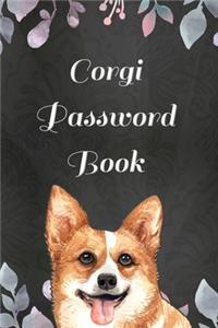 Corgi Password Book with Tabs