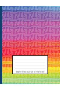 Pi Rainbow Composition Notebook