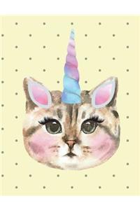 Caticorn Notebook - College Ruled