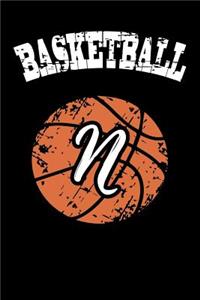 N Monogram Initial Basketball Journal