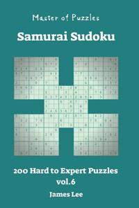 Master of Puzzles - Samurai Sudoku 200 Hard to Expert vol. 6