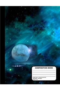 Outer Space Design Composition Graph Paper Notebook 200 Pages