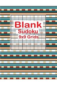 Blank Sudoku 9x9 Grids: Blank Sudoku Grids, Blank Sudoku, Sudoku Grids, Large Print Sudoku, Blank Classic Sudoku
