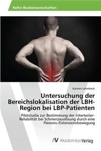 Untersuchung der Bereichslokalisation der LBH-Region bei LBP-Patienten