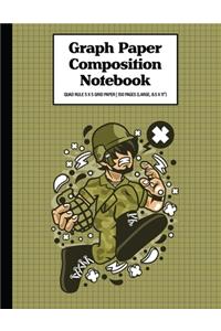 Graph Paper Composition Notebook Quad Rule 5x5 Grid Paper - 150 Sheets (Large, 8.5 x 11