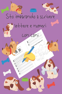 Sto imparando a scrivere lettere e numeri con cani