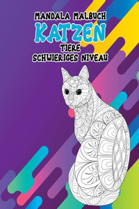 Mandala Malbuch - Schwieriges Niveau - Tiere - Katzen