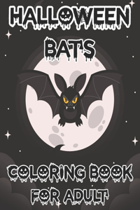 Halloween Bats Coloring Book For Adult