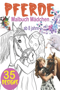 Pferde Malbuch Mädchen ab 8 jahre