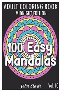 100 Easy Mandalas Midnight Edition