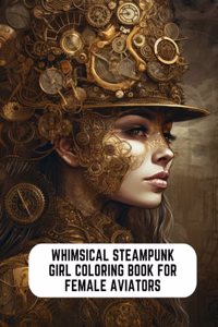 Whimsical Steampunk Girl Coloring Book for Female Aviators