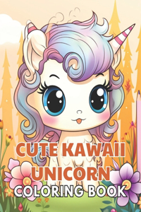 Cute Kawaii Unicorn Coloring Book