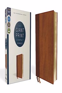 Niv, Giant Print Compact Bible, Leathersoft, Brown, Red Letter Edition, Comfort Print