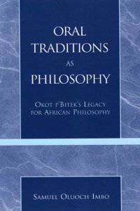 Oral Traditions as Philosophy Pb