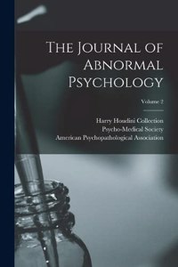 Journal of Abnormal Psychology; Volume 2