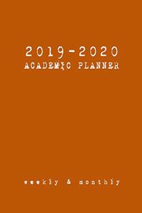 2019-2020 Academic Planner Weekly And Monthly