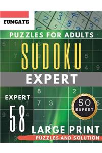 Expert Sudoku Puzzles for Adults Large Print