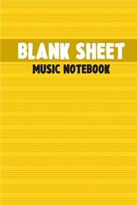 Blank Sheet Music Notebook