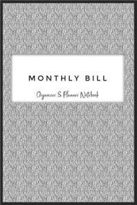 Monthly Bill Organizer & Planner Notebook