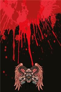 Bloody dirty curly skull notebook middle