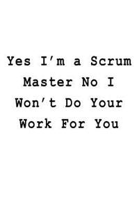Yes I'm a Scrum Master No I Won't Do Your Work For You