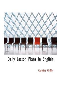 Daily Lesson Plans in English