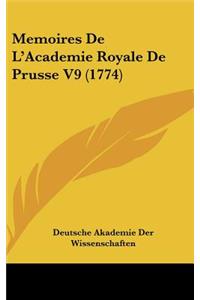 Memoires de L'Academie Royale de Prusse V9 (1774)