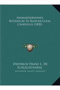 Animadversiones Botanicae In Ranunculeas Candollii (1820)
