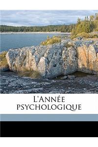 L'Annee Psychologiqu, Volume 3