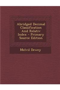 Abridged Decimal Classification and Relativ Index