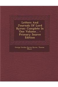 Letters and Journals of Lord Byron