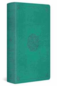 ESV Single Column Heritage Bible (TruTone, Turquoise, Emblem Design)