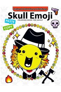 Skull Emoji Coloring Book for Adults