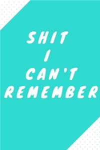 Shit I Can't Remember