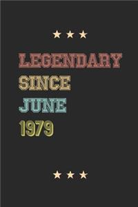 Legendary Since June 1979 Notebook Birthday Gift