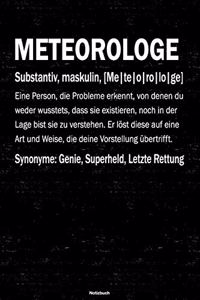 Meteorologe Notizbuch