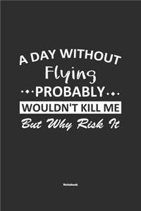 A Day Without Flying Probably Wouldn't Kill Me But Why Risk It Notebook