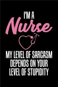 I'm A Nurse My Level Of Sarcasm Depends On Your Level Of Stupidity