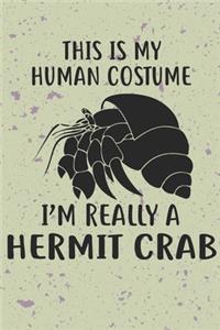 This Is My Human Costume I'm Really A Hermit Crab Notebook Journal