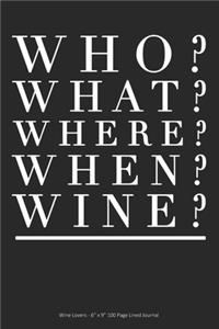 Who? What? Where? When? Wine?