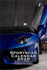 Sportscar Calendar 2020 Monthly & Weekly Planner Notebook Organizer