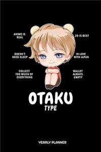 Otaku Typ Yearly Planner: Otaku Typ Anime Manga Comic 2020 2021 Yearly Planer Daily Weekly Monthly Academic Planner & Organizer - To Do's And Goals Calendar - Class Shedule F