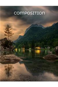 Lightning Over Lake - Composition Notebook