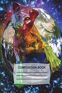 Galaxy Space Cat Composition Book