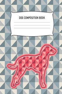 Composition Book: Geometric Puppy Journal to Write In: Wide Ruled, Notebook, Writing, Diary, Practice, Organizer: Adult, Kids, University, High, Middle, School, Note 