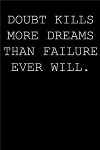 Doubt kills more dreams than failure ever will.
