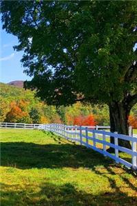 2019 Weekly Planner White Split Rail Fence Mountain Background 134 Pages