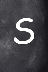 Monogram S Personalized Monogram Journal Custom Gift Idea Letter S Chalkboard
