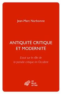 Antiquite Critique Et Modernite