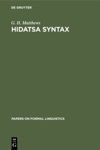 Hidatsa Syntax